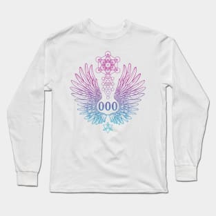 Angel Number 000 Sacred Geometry Long Sleeve T-Shirt